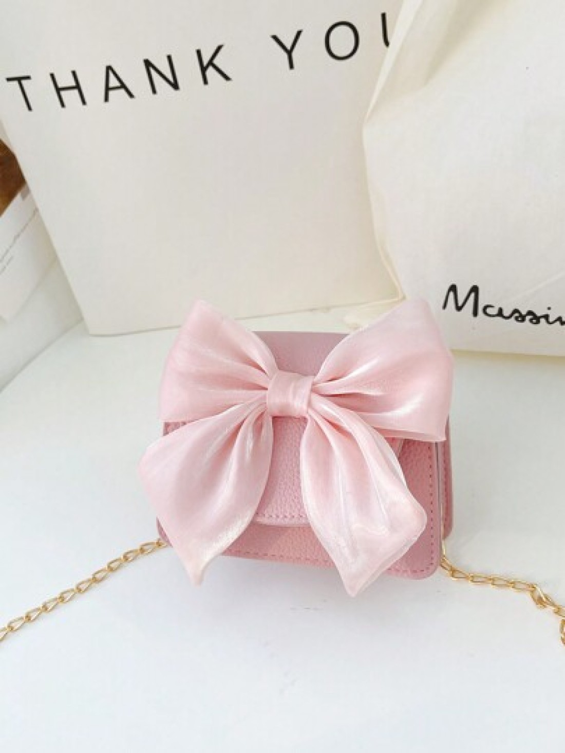 1pc Fashion Children s Bag Girl Bow Crossbody Bag Cute Princess Style Coin Purse Pu Material Magnetic Buckle Closure With A Sweet Bow Pattern Crossbody Bag Suitable For Girls To Go Shopping Attend Par