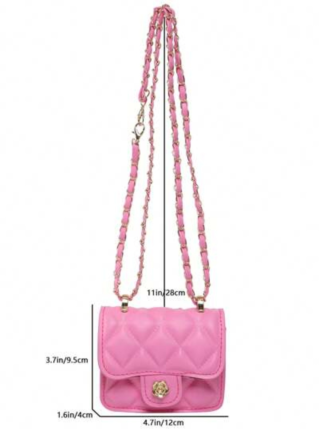1pc Versatile Stylish Retro Crossbody Small Square Bag Mini Bag Fashion Chain Shoulder Crossbody Bag Popular New Texture Rhinestone Chain Lipstick Shoulder Crossbody Small Bag