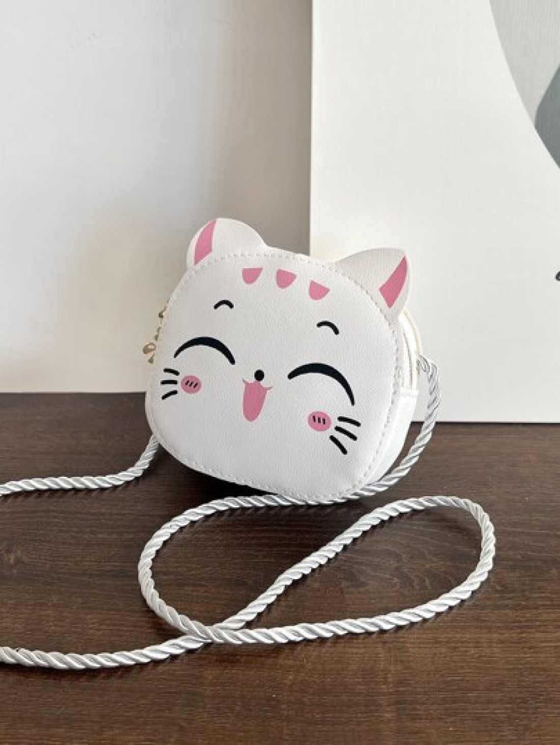 1 Piece Young Girl Pu Leather Zipper Closure Cute Kid Mini Crossbody Bag Suitable For Daily Use In All Seasons