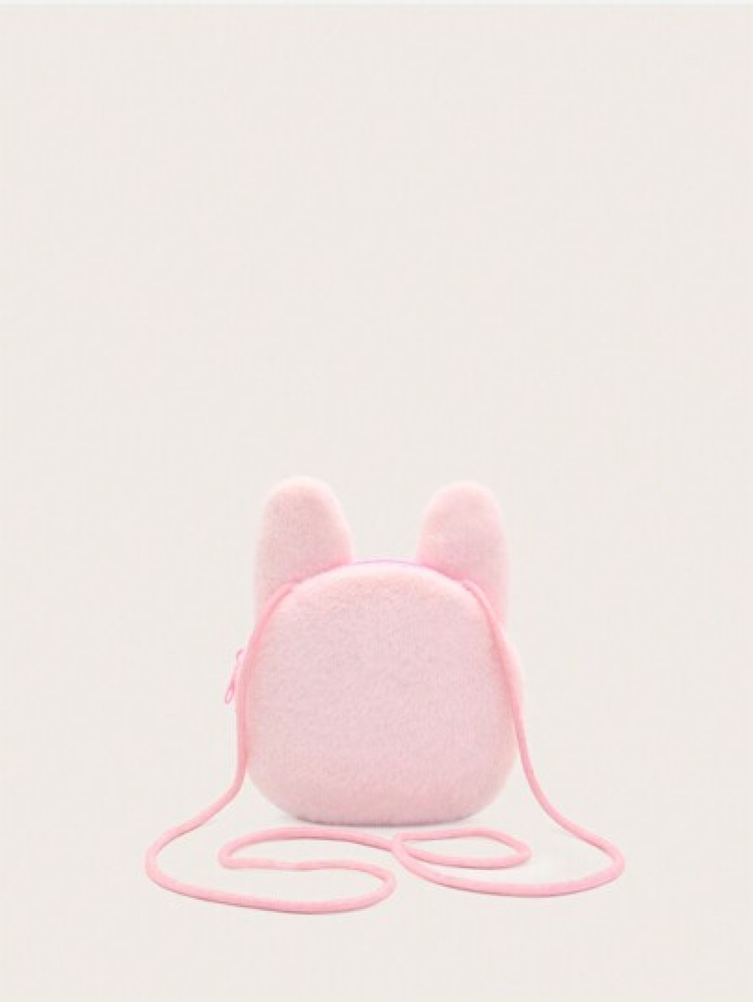 1pc Pink Bunny Mini Cute Crossbody Shoulder Bag For Girls Plush With Zipper Closure Suitable For Daily Use