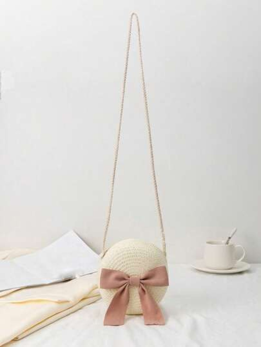 Children s Woven Straw Crossbody Bag For Beach
