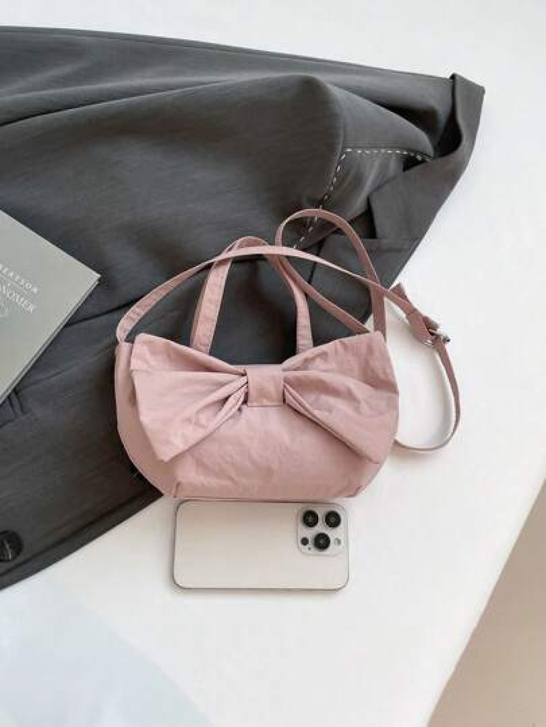 1pc New Cute Girl Niche High End Nylon Shoulder Crossbody Bag And Fashionable New Bag Fresh And Dopamine Color Matching Youthful Girl Style Can Be Cross Body Adjustable Shoulder Strap Casual And Fashi