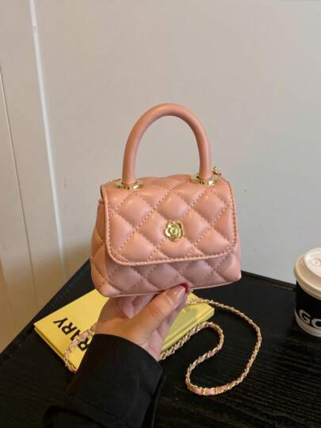 New Mini Embroidered Handbag Tiny Floral Crossbody Bag Solid Color Lipstick Pouch Coin Purse Accessories Bag