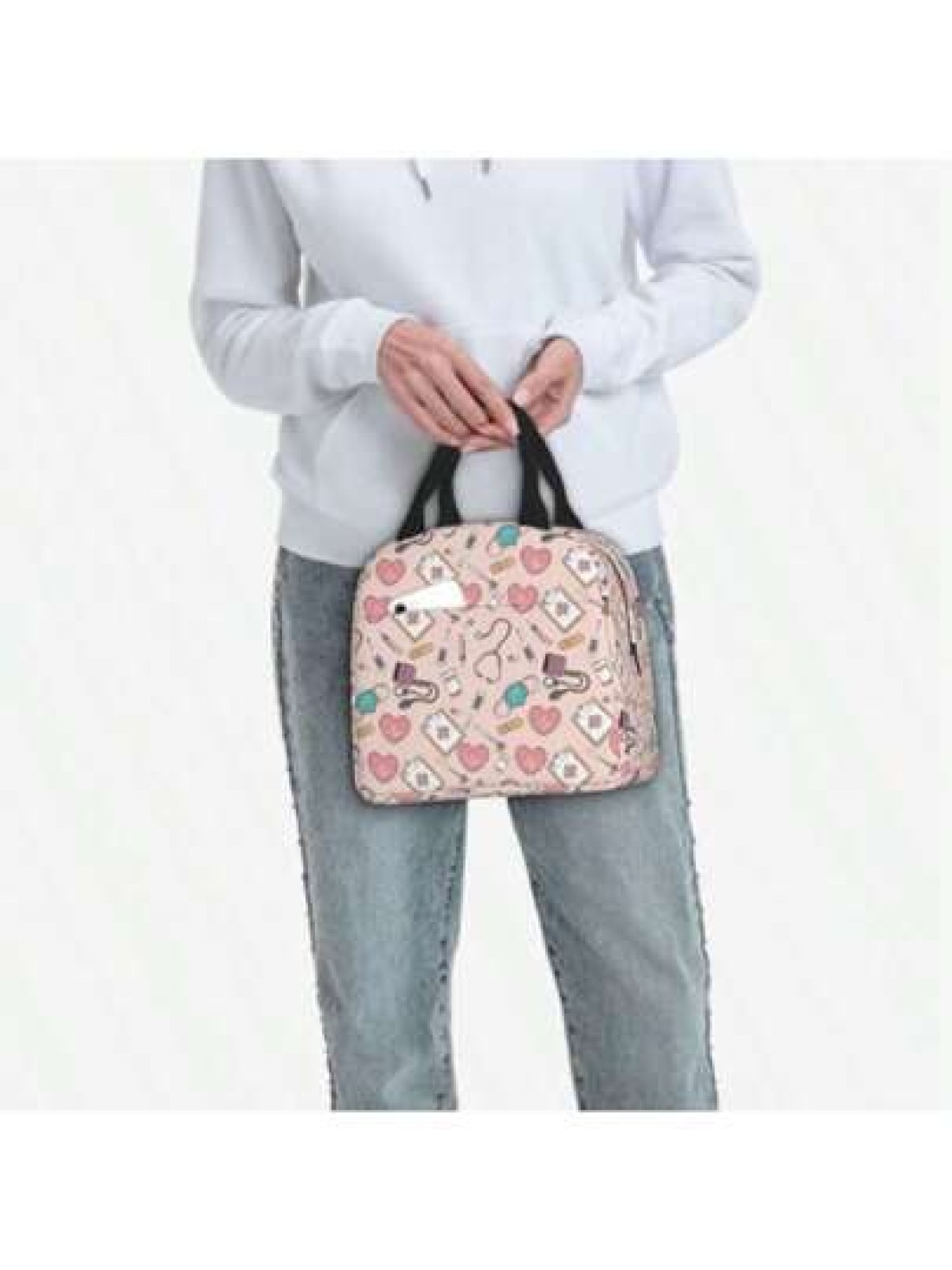 1 Piece Medical Printed Lunch Bag For Work Travel Picnic Unisex Non Food Contact