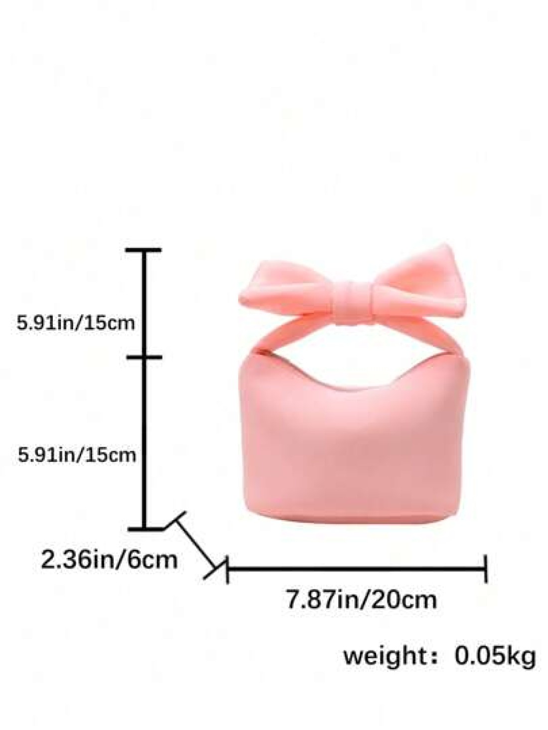 1pc New Japanese Style Big Bow Handbag Casual And Simple Zipper Design Pu Material High End Solid Color Matching Suitable For School And Travel Can Easily Accommodate Daily Necessities Versatile Items
