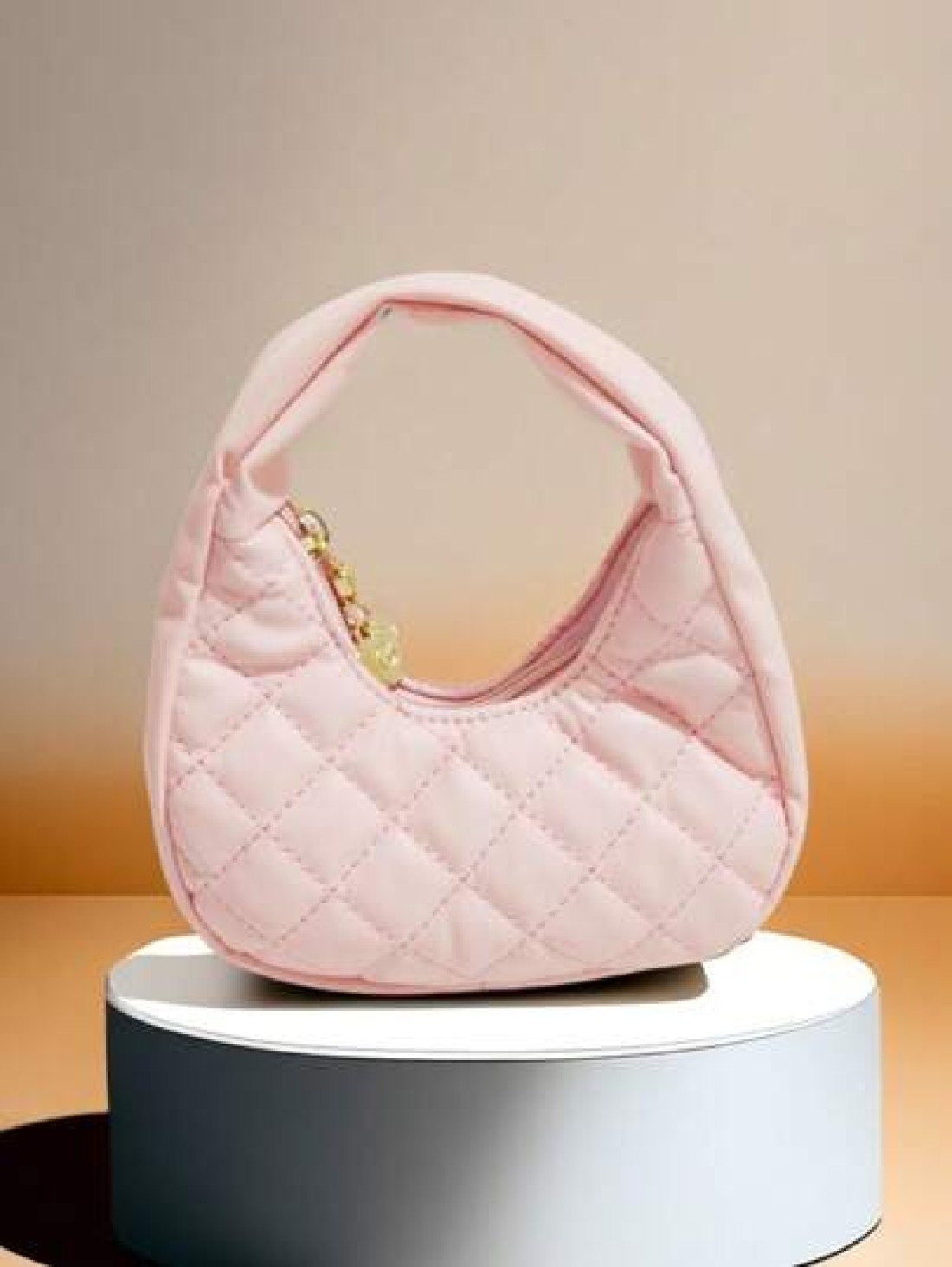 Children s Fashion Embroidered Crescent Moon Shaped Handbag Girls Casual Checkered Coin Purse Lipstick Case Soft Fashionable Pouch Ideal Holiday Gift