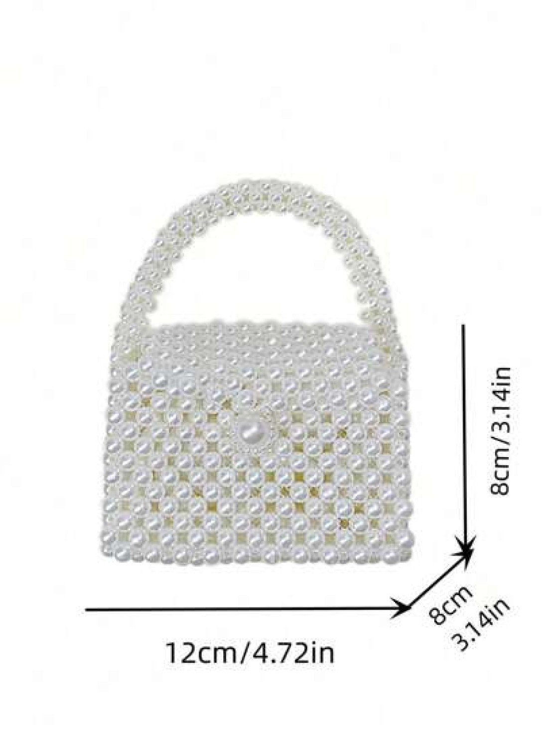 1pc Beaded Handbag Fashion Pearl Small Shoulder Bag Spring Summer