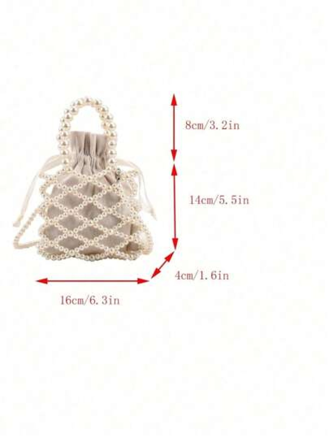 1PC French Retro Fairy Bag Woven Beaded Bucket Bag Hand Held Crossbody Bag Early Spring Pearl Bag Niche Design Hollow Pearl Bag Perfect Gift For Girls Suitable For Daily Use Random Style