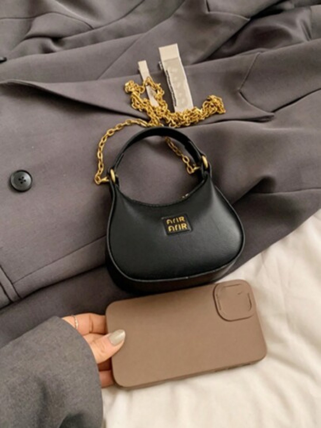 1pc Spring Summer New Fashion Minimalist Handbag Shoulder Bag Crossbody Bag Solid Color PU