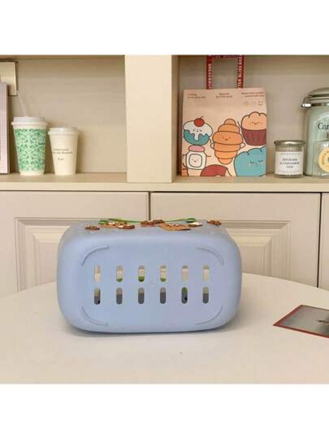 1pc New Fashion Silicone Perforated Tote Bag Casual Shopping Basket Handbag