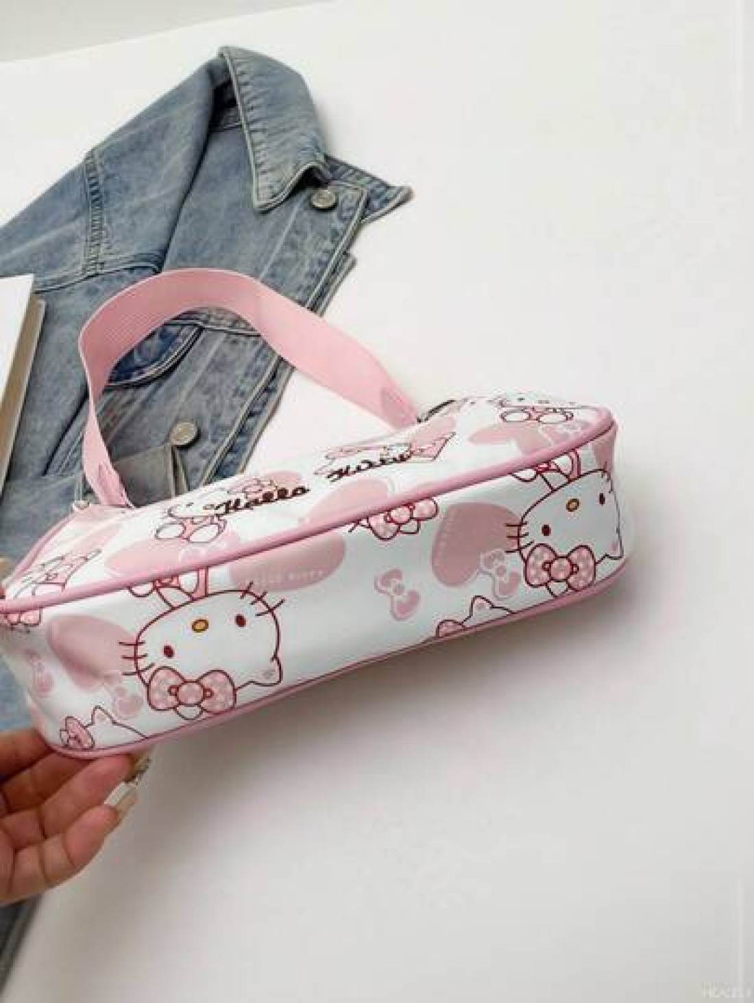 Sanrio 1pc Sanrio Cute KT Cat Girl s Armpit Bag Handbag Single Shoulder Bag Girl s Bag Niche Cartoon Hand Suitable For Summer Travel Christmas Thanksgiving Birthday Valentine s Day Party Gift Fashion
