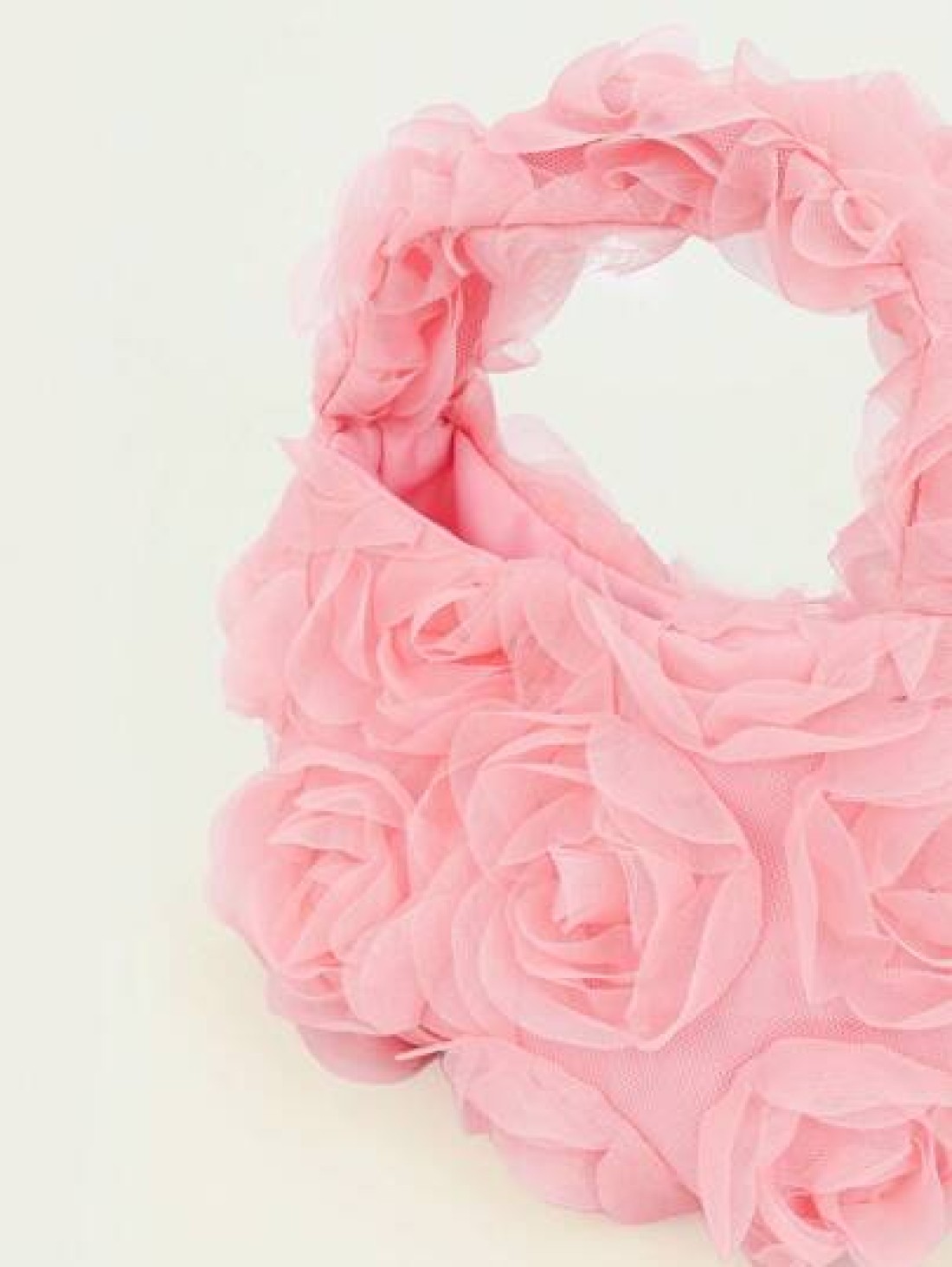 1pc Kids Fashionable Rose Flower Mini Handbag Versatile Pleated Petal Design