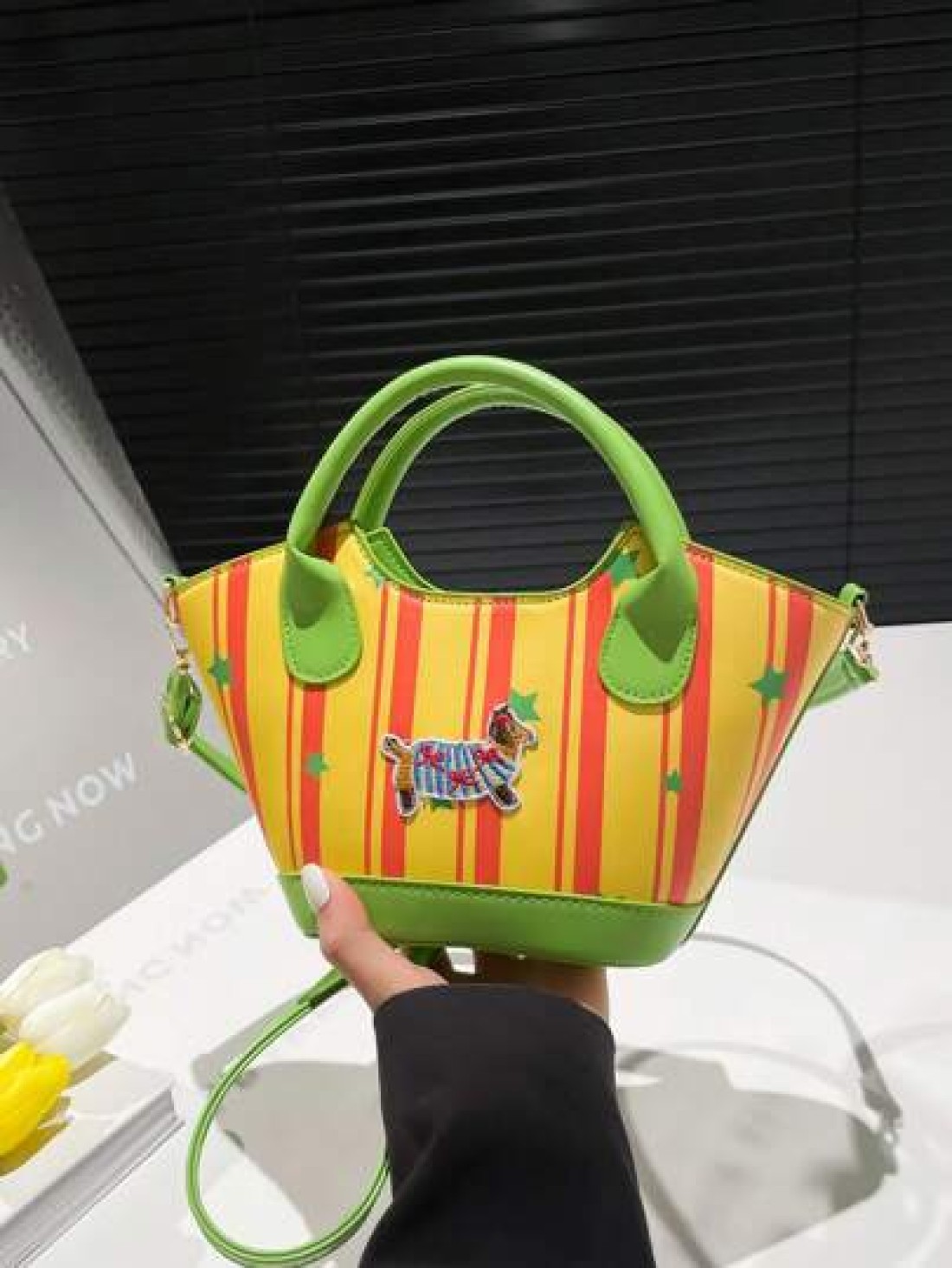 1pc Handbag Pu Open Design New Summer Style Cute Style Can Be Carried Cross Body Sufficient Capacity Versatile Comfortable Touch Highlight Personalized Can Hold Sun Umbrellas Wallets And Other Daily N