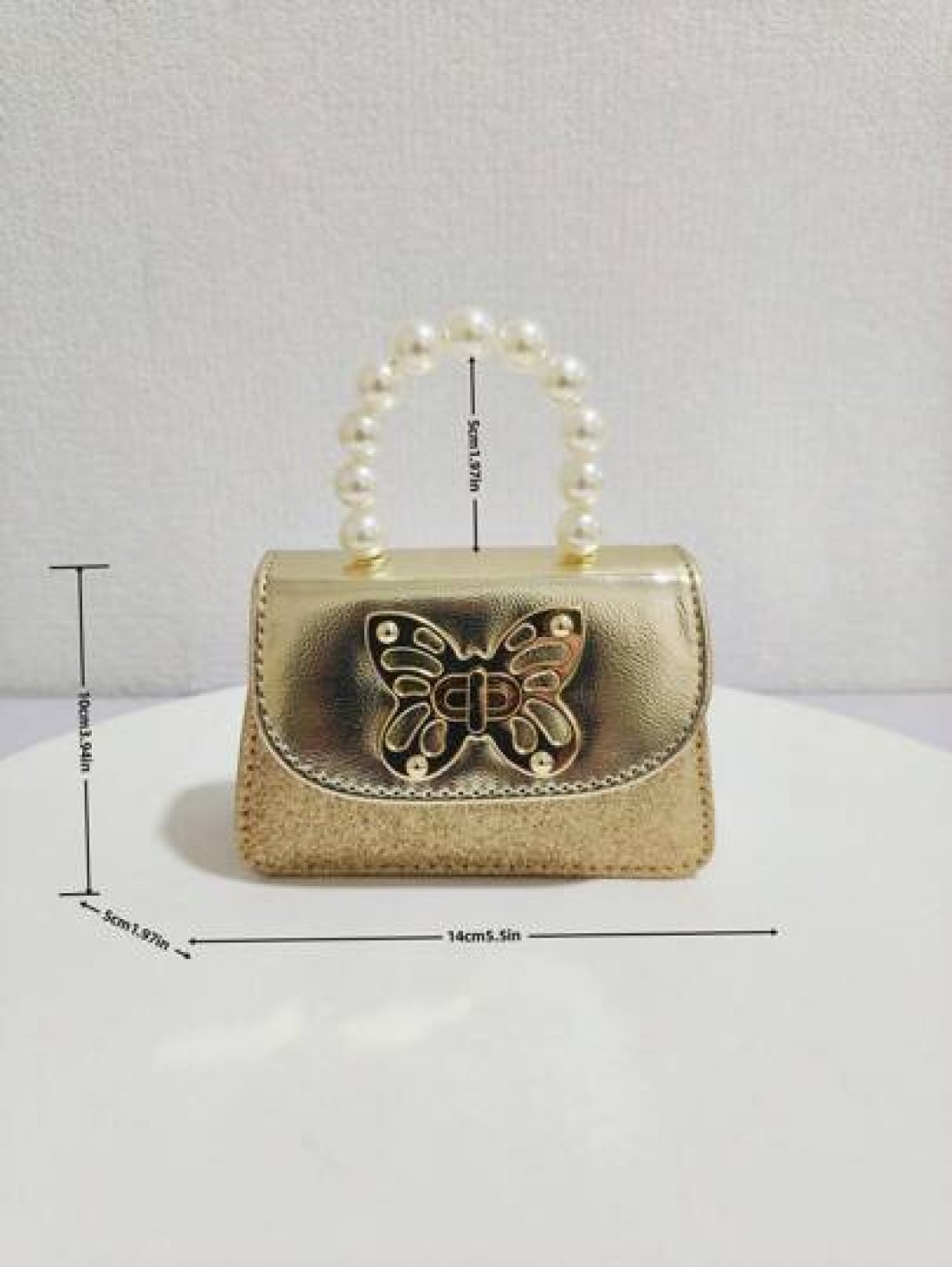 Children s Fashion New Butterfly Pearl Handbag Holiday Gift PU Leather Butterfly Lock Stylish Pouch Princess Mini Wallet Purse For Girls