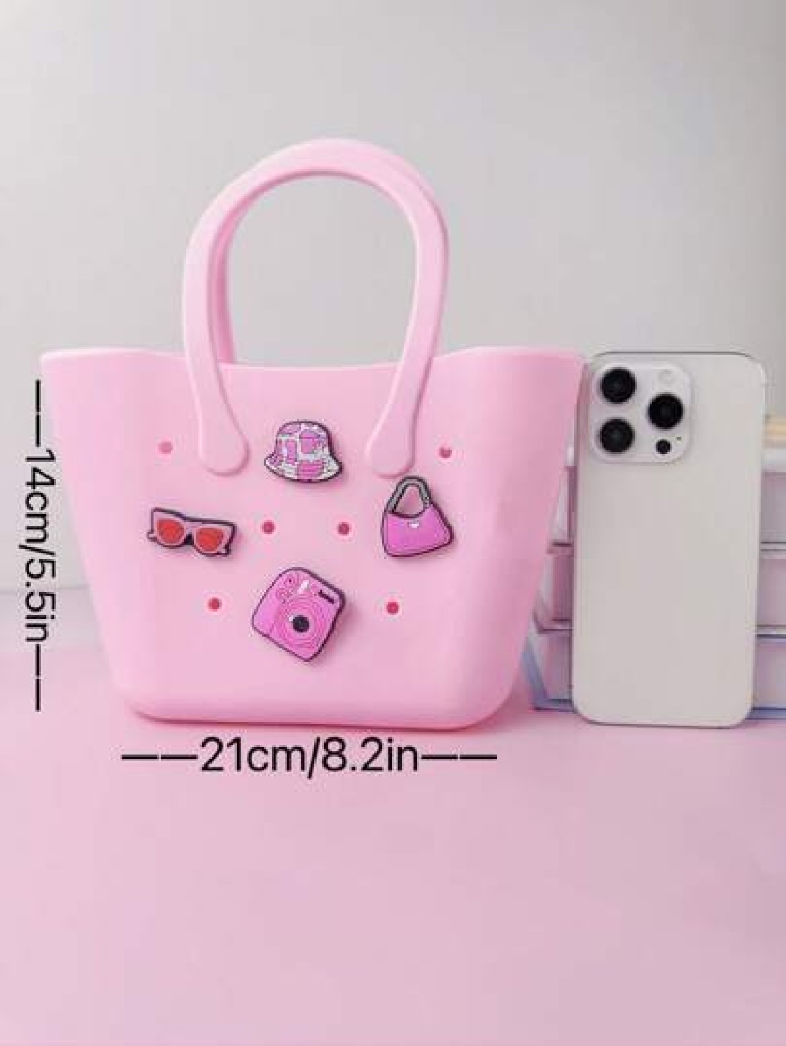 1pc Children s New Solid Color Letter Detachable Silicone DIY Handbag