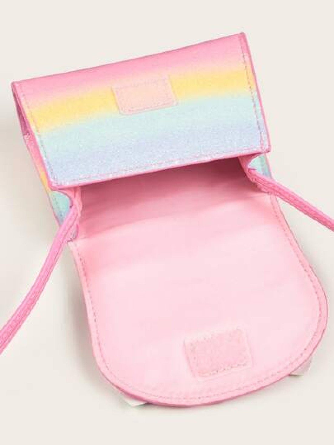1pc Girls Cute Bowknot Mini Crossbody Bag In Holographic Plaid Print Coin Purse