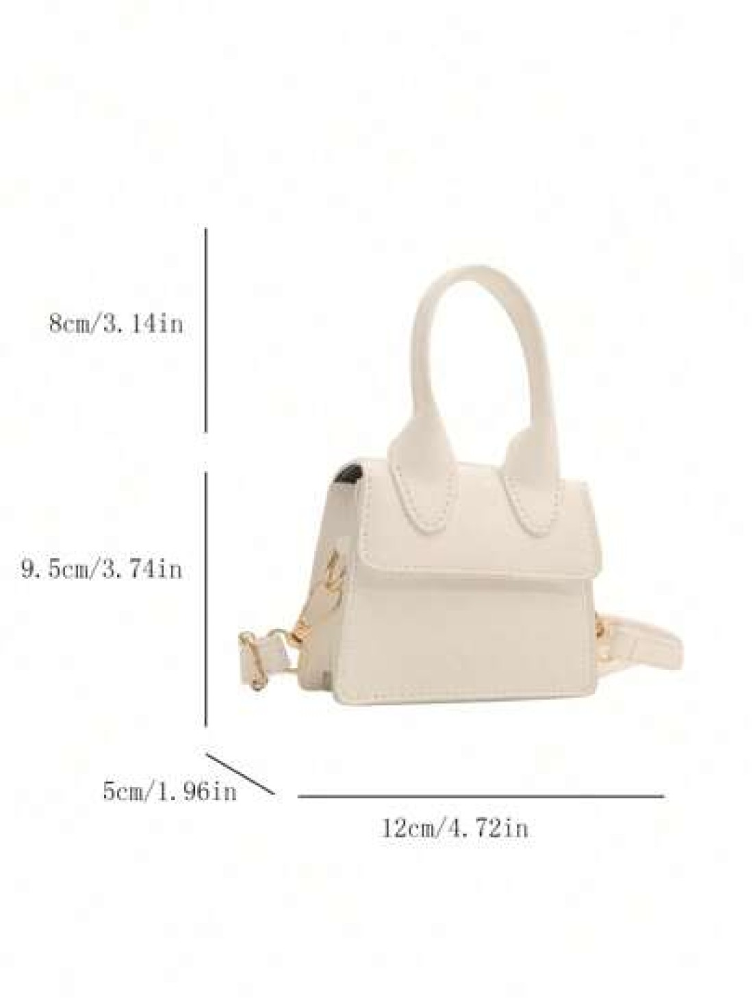 1pc Girls Solid Color PU Flap Closure Mini Handbag Retro Fashion Tote Crossbody Shoulder Bag Suitable For Daily Use