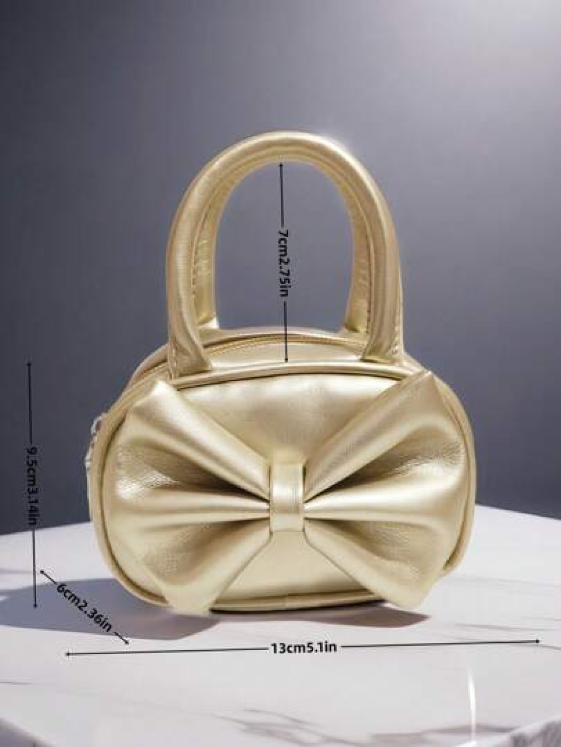 Kids Bowknot Handbag Fashion New Girls Shoulder Bag Holiday Gift Princess Mini Purse Coin Pouch Minimalist Small Round Bag