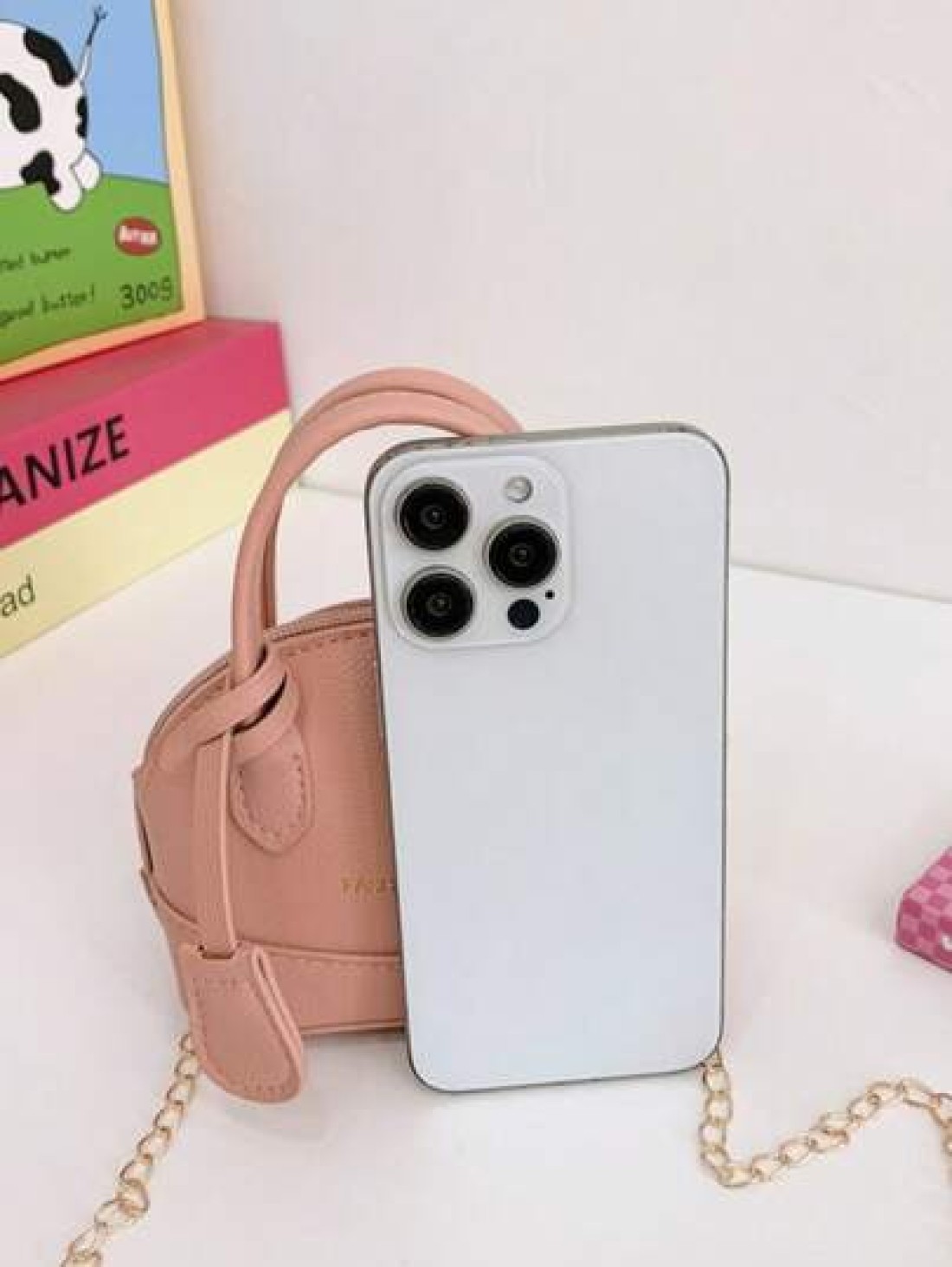 1pc Fashionable And Cute Children s Bags Small And Fresh Girls Handbags Cute Chain Crossbody Handbags High End Solid Color Bags With Letter Prints Smooth Zippers Litchi Pattern Girls Handbags Crossbod