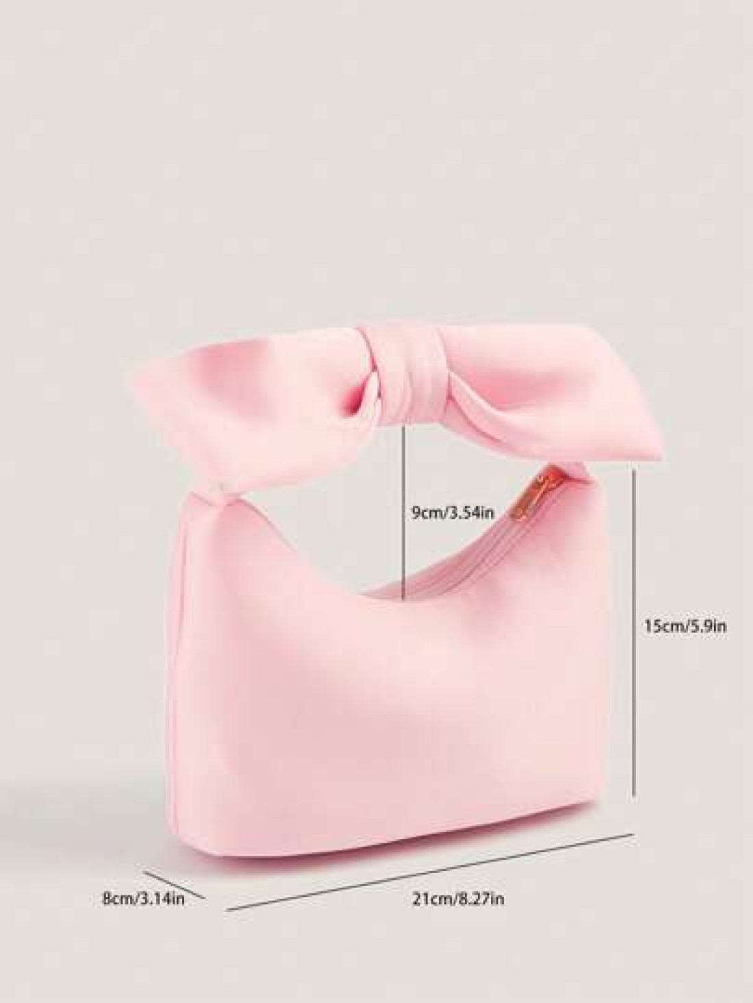 1pc Feminine Bow Decor Cloud Shape Tote Bag Small Handbag With Wrist Strap Soft Minimal Design Versatile