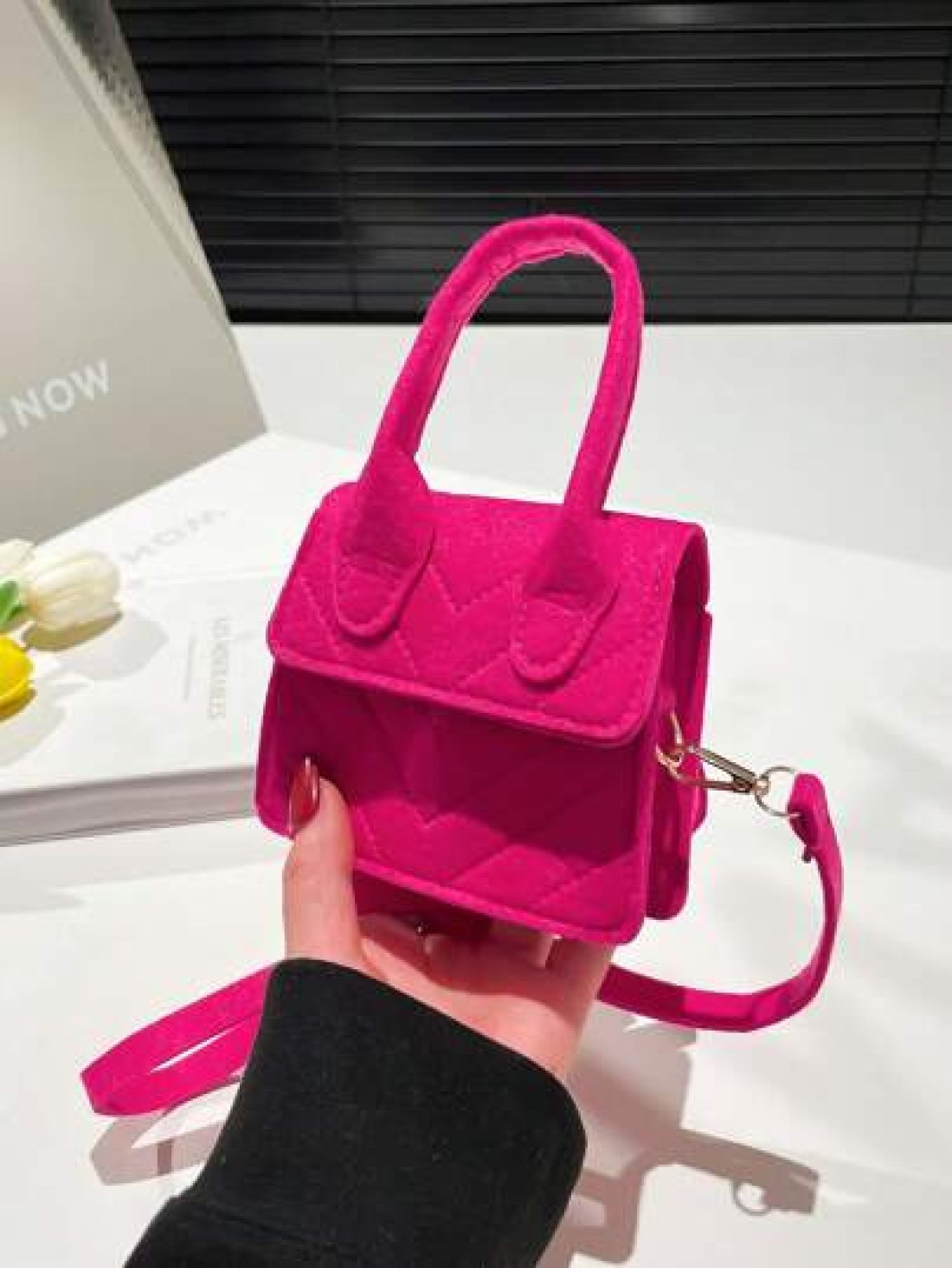 1 Piece Of Magnet Closure Fashionable Diamond Grid Mini Candy Color Handbag Niche Design Highly Attractive Versatile Adjustable Shoulder Strap Shoulder Messenger Bag Suitable For Teenagers To Travel S