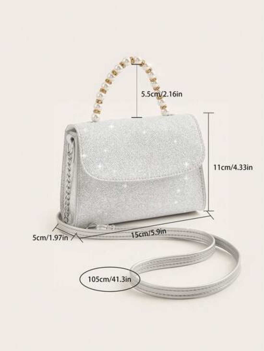 1pc Girls Fashionable Sweet Princess Mini 2 Way Handbag With Chain Strap Suitable For Daily Use Party Travel Birthday Gift
