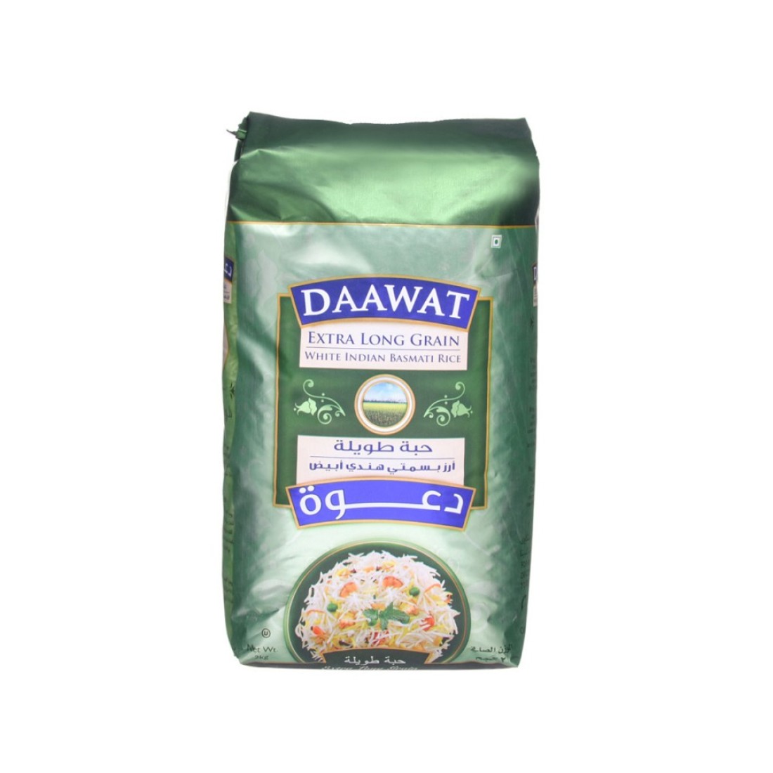 DAAWAT EXTRA LONG GRAIN WHITE B/RICE 2KG