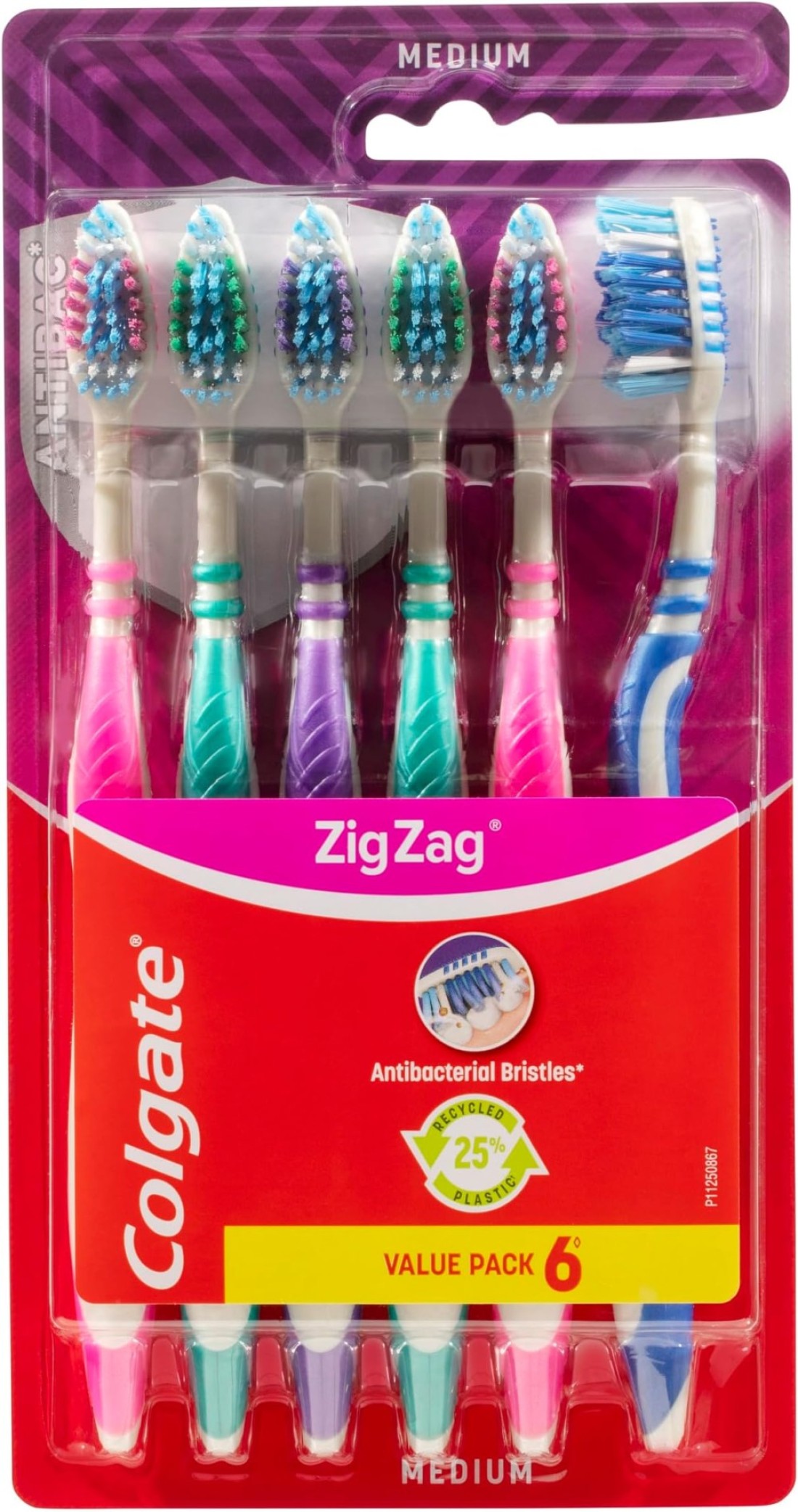 COLGATE ZIGZAG FLEXT/B MED+TC6PK