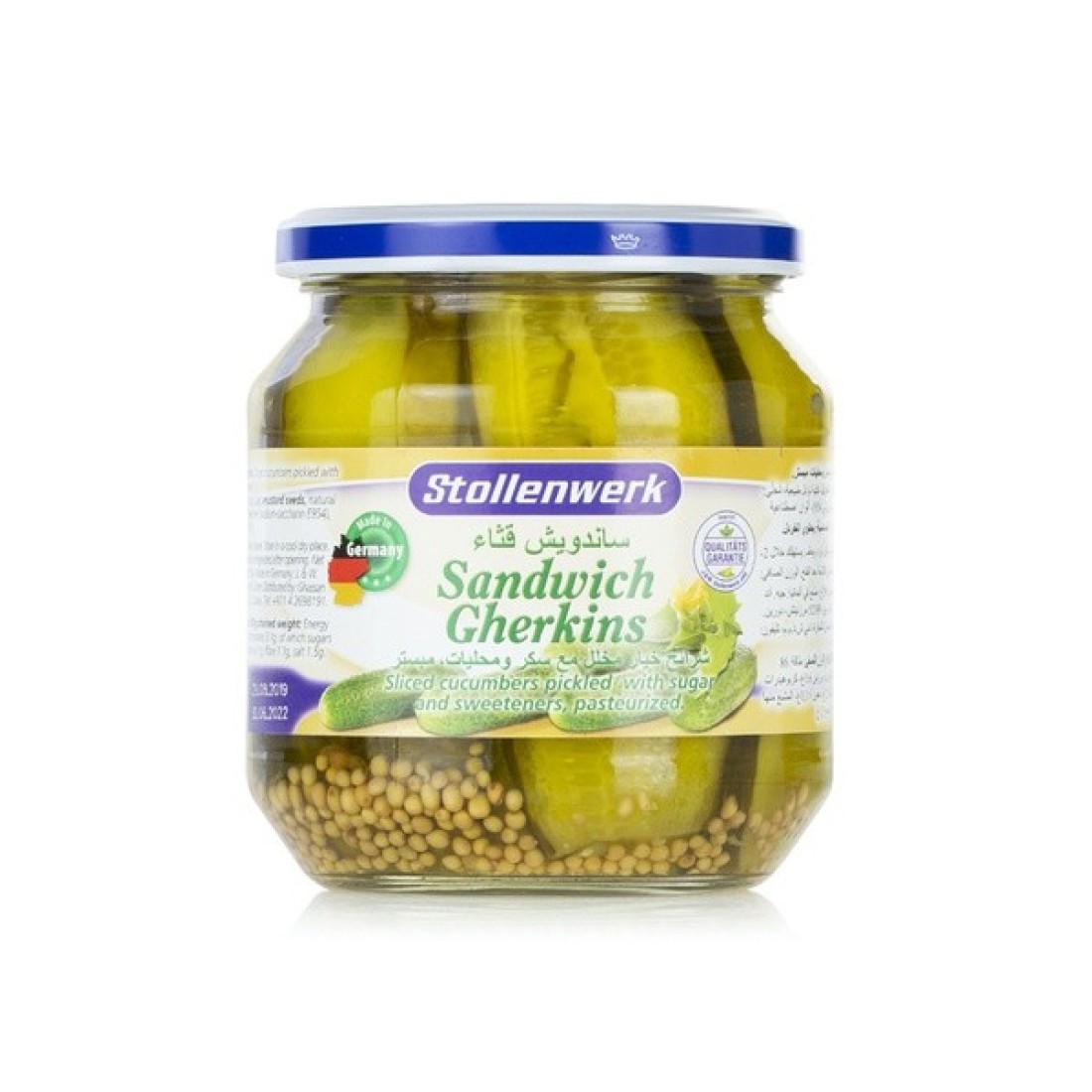 STOLLENWERK SANDWICH GHERKINS 530GM