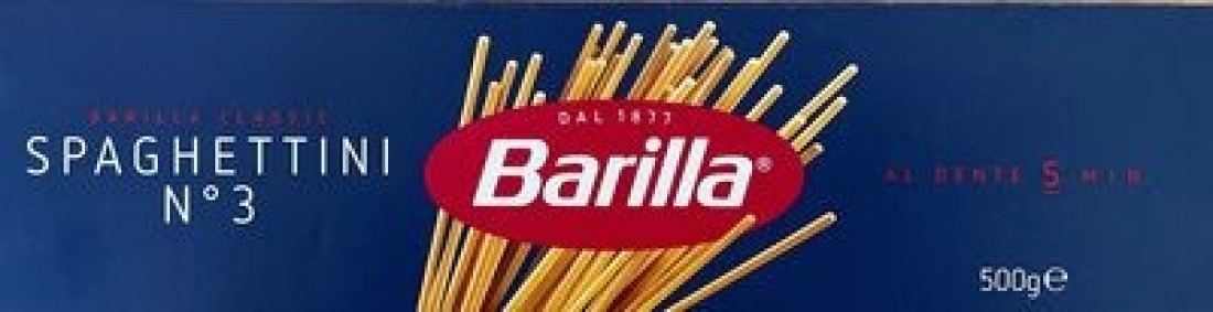 Barilla Spaghettini No.3 500GM