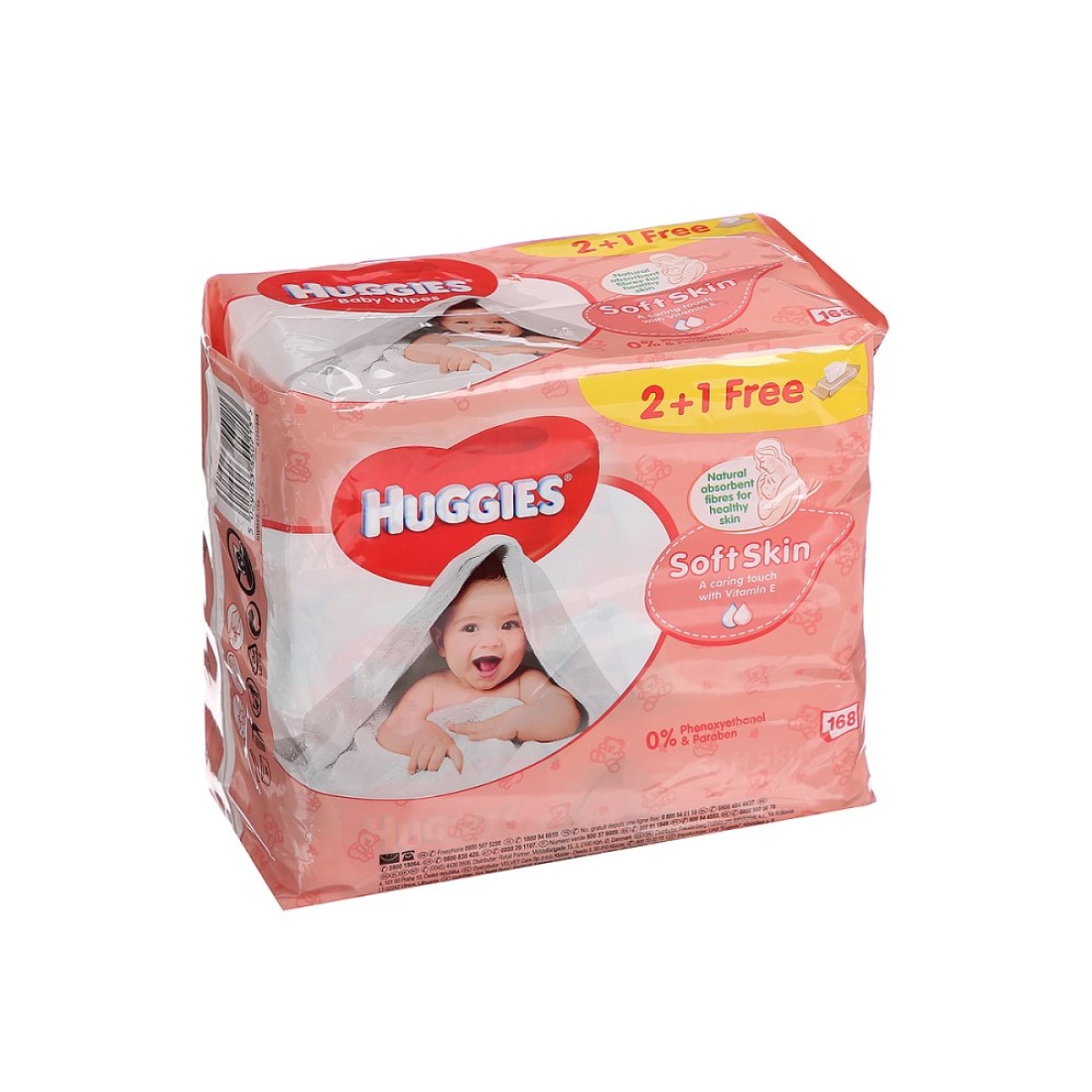 HUGGIES BABY WIPES SOFT SKN 56S 2+1 FREE