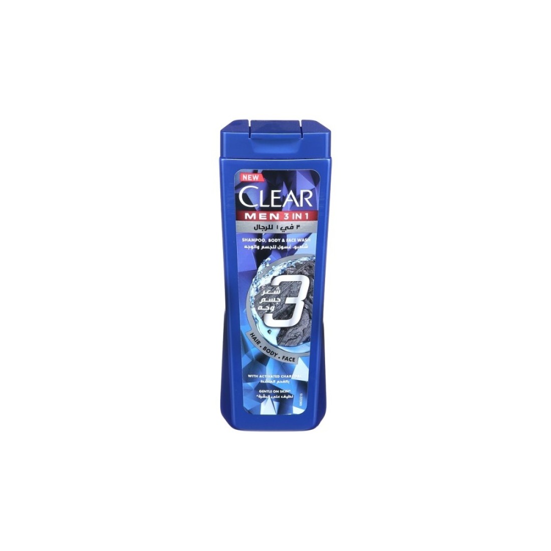 CLEAR MEN 3-IN-1 CHARCOAL BODY WASH&SHAMPOO 200ML