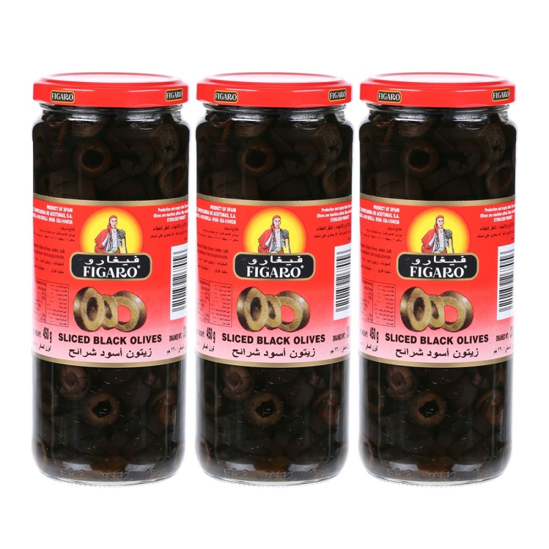 فيجارو زيتون اسود شرائح 230x3غ
