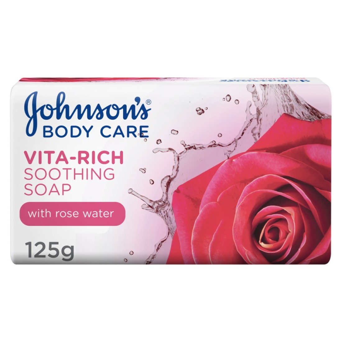 JOHNSON SOAP SOOTHING ROSEWATER 125GM