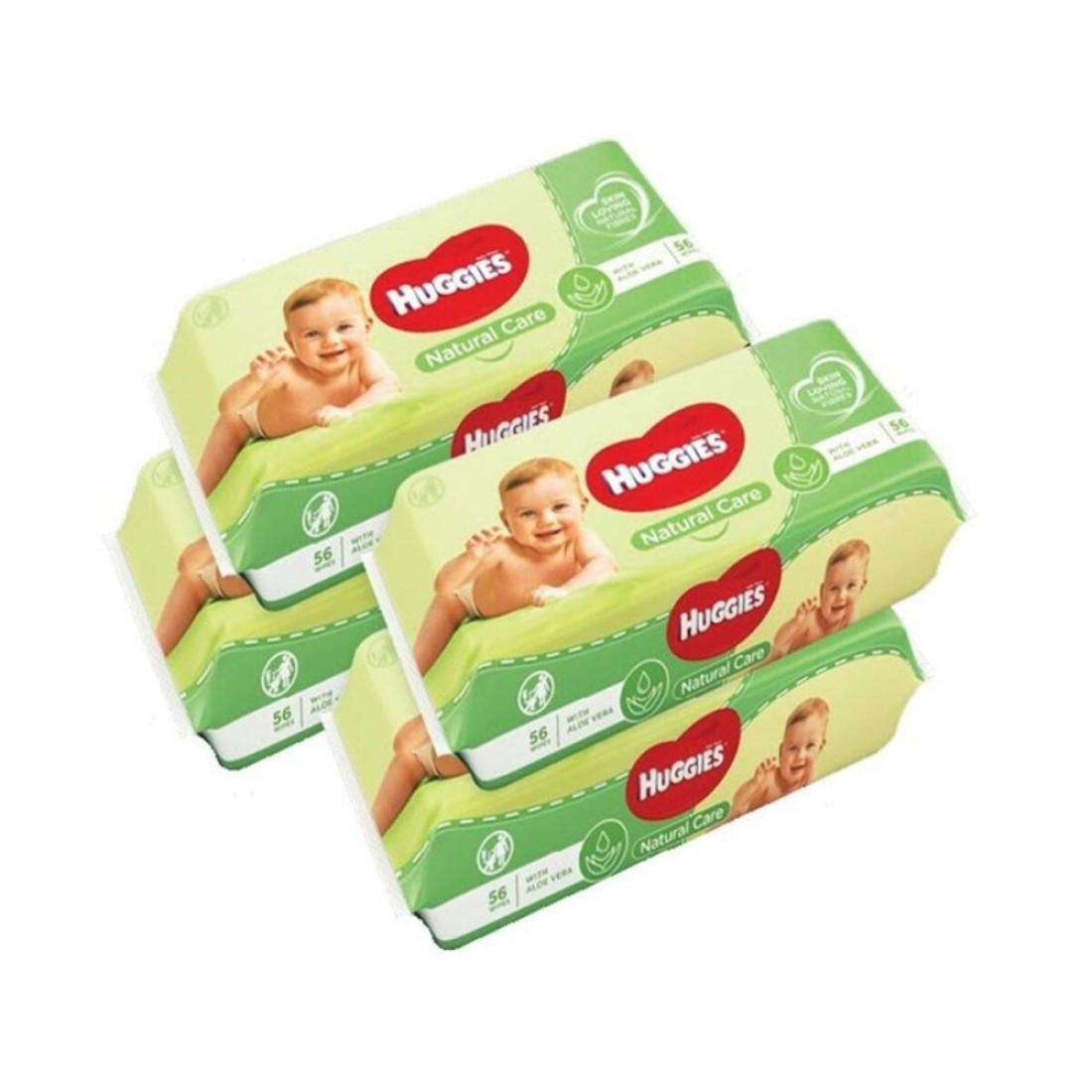 HUGGIES BABY WIPES PURE 56S 2+2FREE