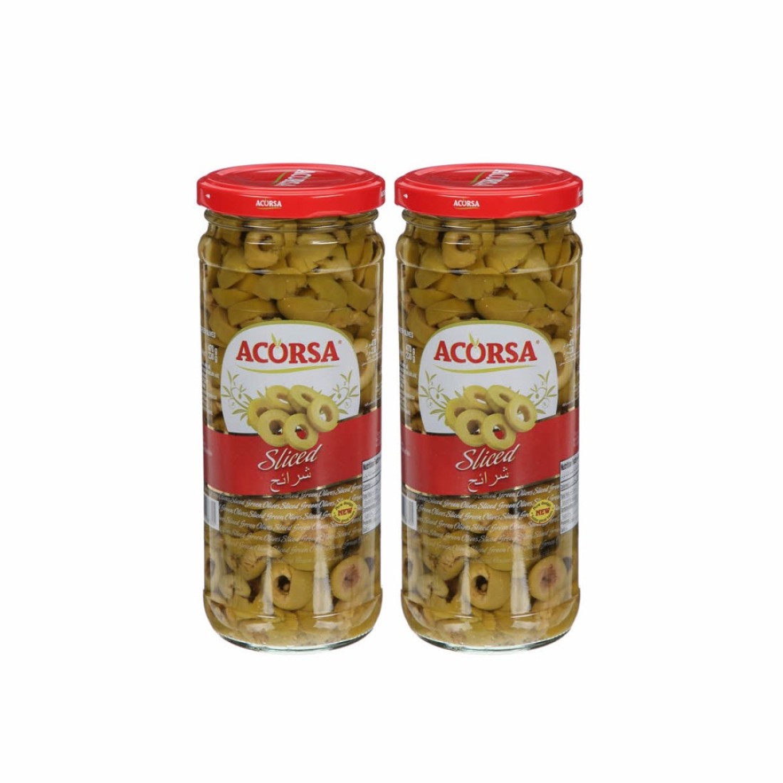 أكورسا زيتون أخضر مقطع 2×470 جم