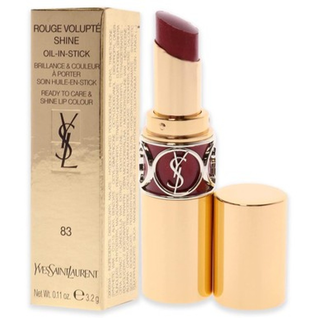 YVES SAINT LAURENT ROUGE VOLUPTE SHINE LIP 83 ROUGE CAPE 3.2g