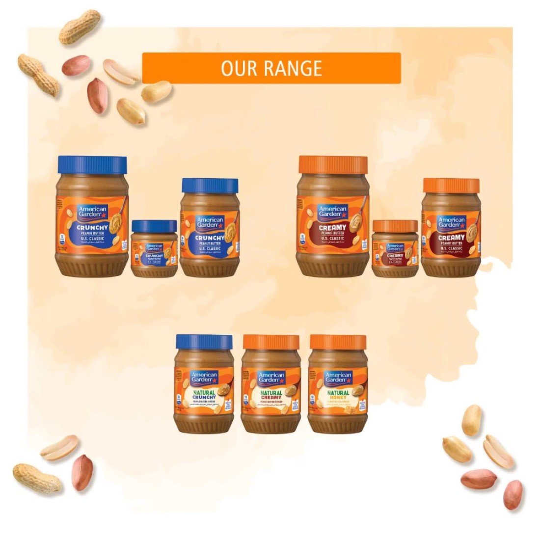 American Garden Vegan Gluten Free Creamy Peanut Butter,340g