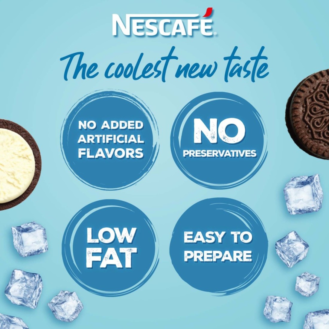 Nescafe Cookies and Cream Ice Coffee Mix, 25g Pack of 10