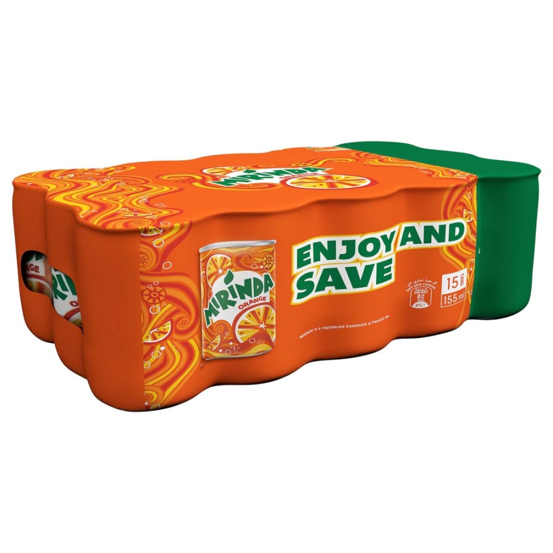 Mirinda Orange Carbonated Soft Drink Mini Cans 155ml Pack of 15