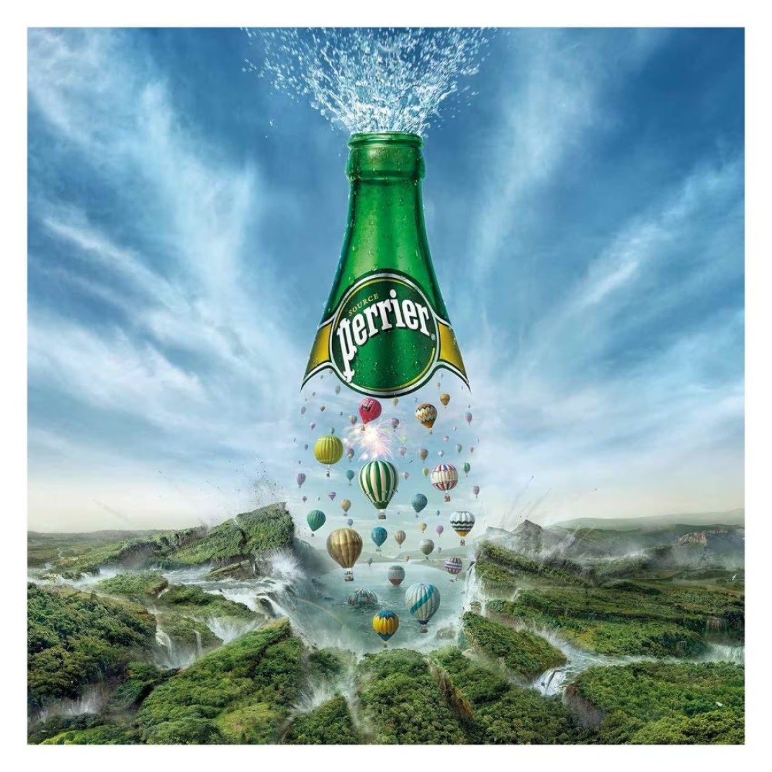 Perrier Sparkling Carbonated Mineral Water 330ml Pack of 4