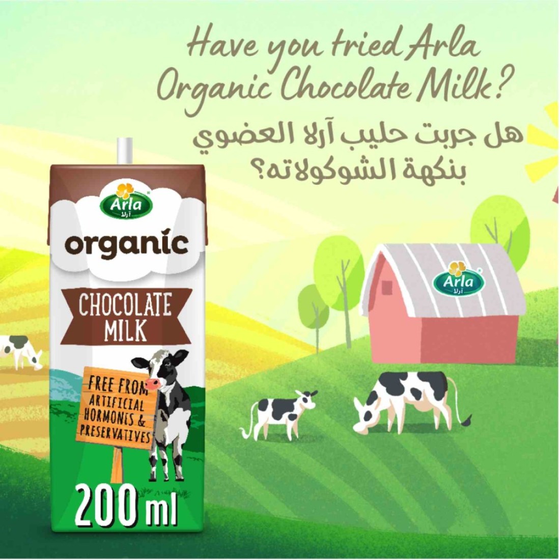 أرلا أورغانيك حليب عضوي قليل الدسم 200 ملل
