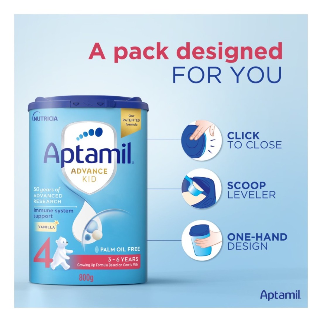 Aptamil Advance Kid Growing Up Formula Milk Stage 4 3-6 Years 800g Pack of 2