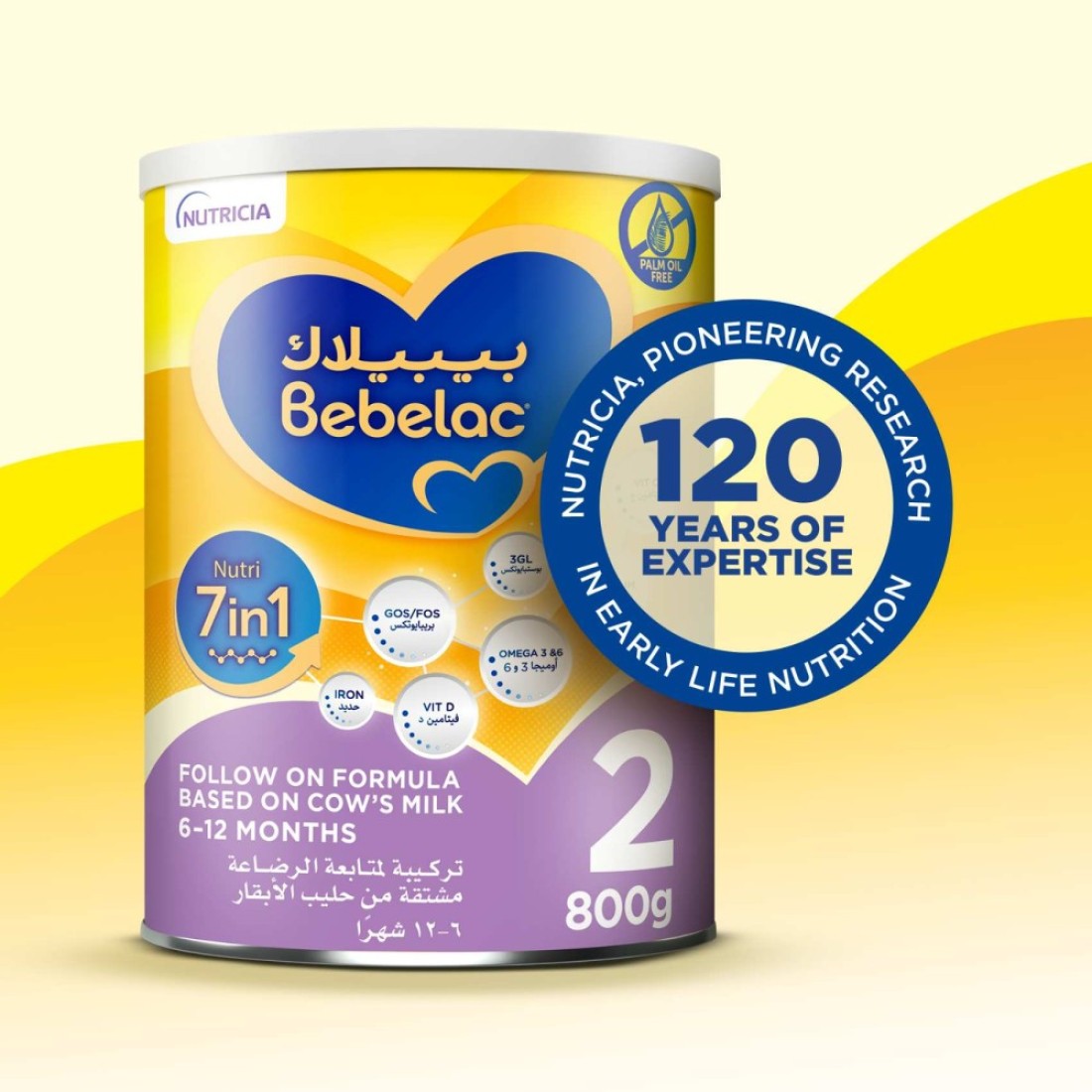 Bebelac Nutri 7-In-1 Stage 2 Based On Cow&#39;s Growing-Up Formula Milk 6 To 12 Months 800g