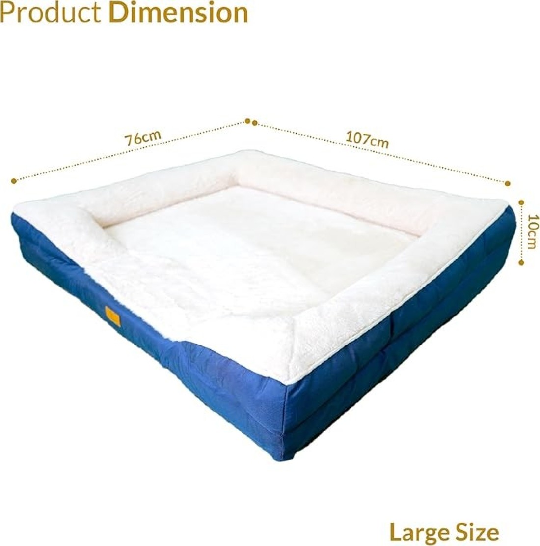 Dugyluv Dog Bed, Orthopedic Sofa Dog bed With Memory Foam, Removable Cover, Waterproof Lining and Nonskid Bottom,Pet Bed for Dogs (Large)
