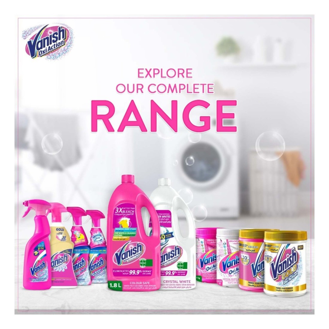 Vanish Fabric Stain Remover Pink 1.8L