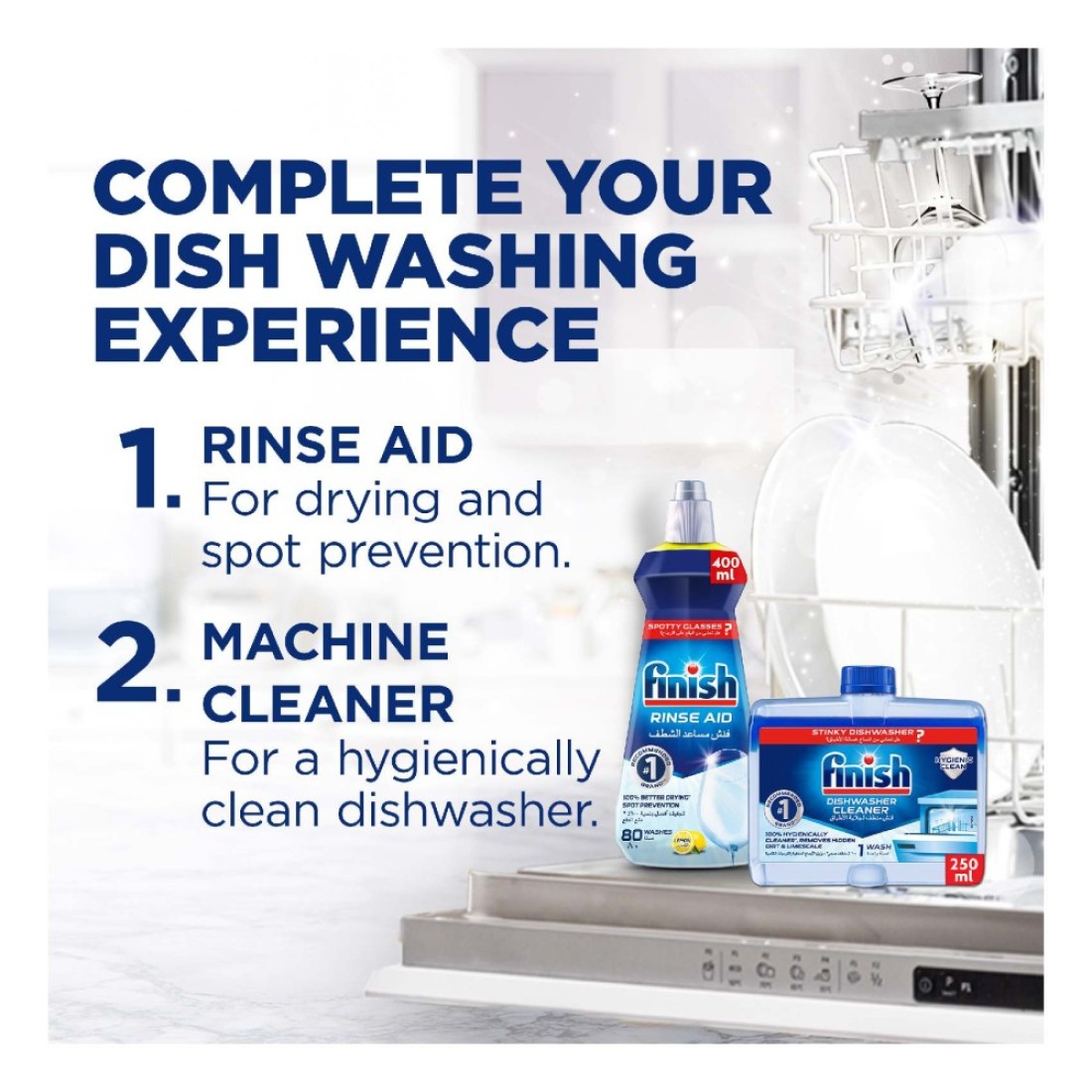 Finish Powerball Quantum All In 1 Lemon Sparkle Dishwasher Detergent 50 Tablets