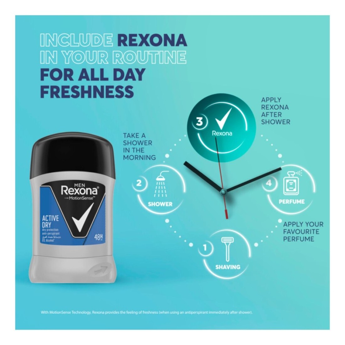 Rexona Men Antiperspirant Deodorant Stick Active Dry 40g