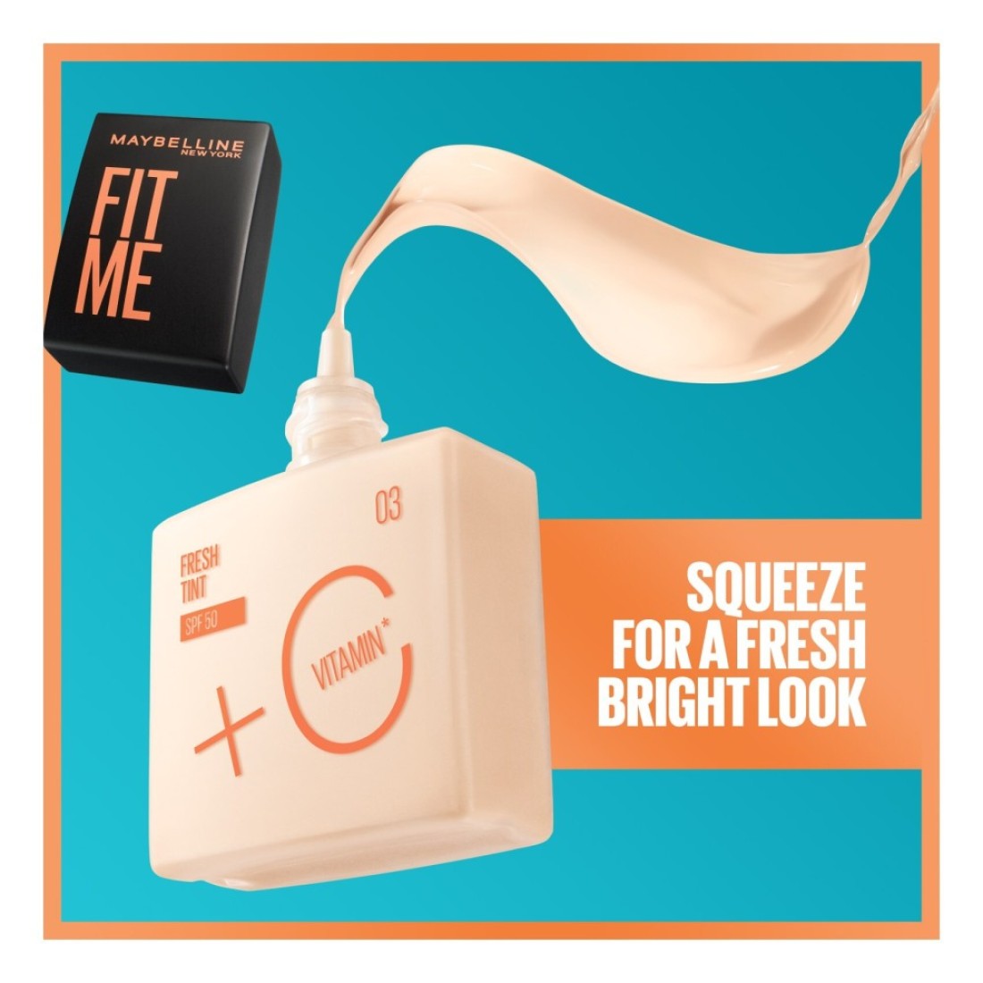 Maybelline New York Fit Me Fresh Tint Foundation With Vitamin C SPF50 Shade 07 30ml