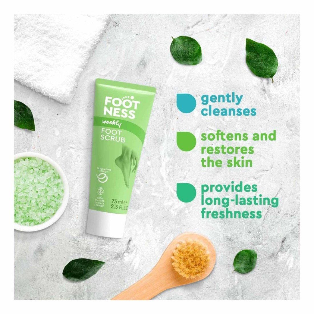 Footness Foot Scrub Green 75ml